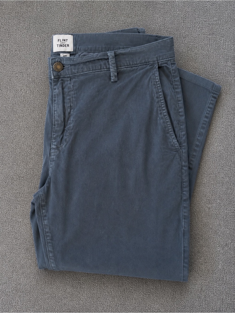 Flint & Tinder Slate Blue Chino Pants 33 Slim Casual Dress